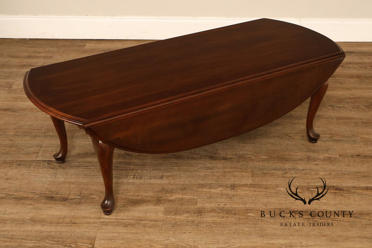 Ethan Allen Queen Anne Style Cherry Drop Leaf Coffee Table