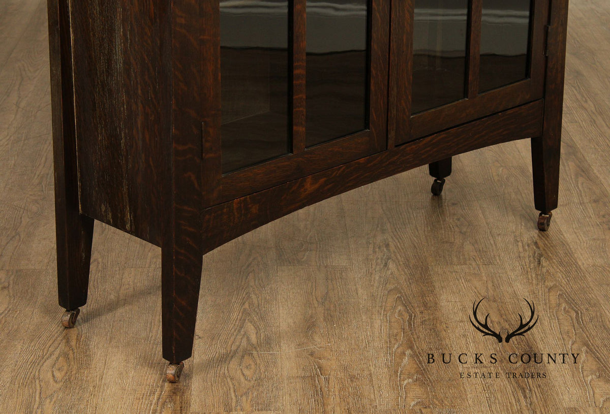 Limbert Antique Mission Oak Arts & Crafts Glass Door Bookcase