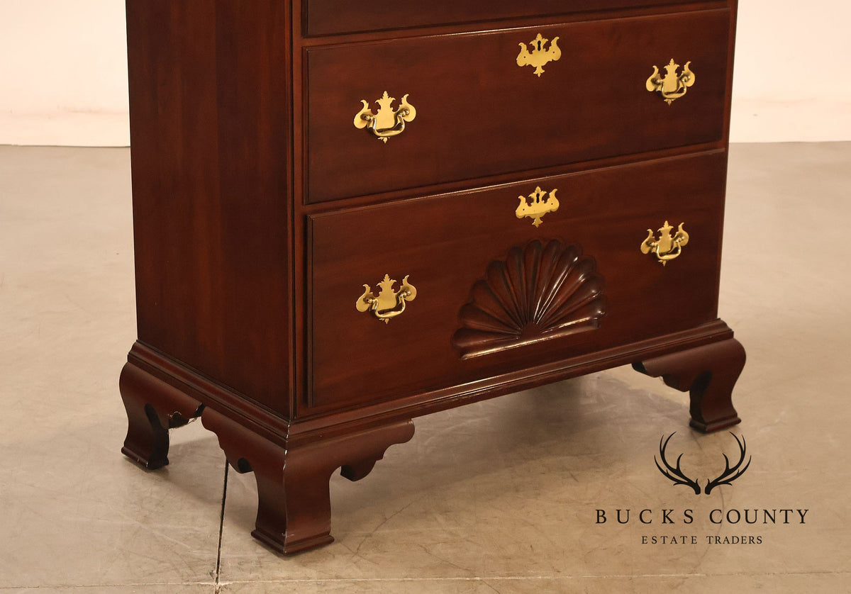 Statton Private Collection Cherry Chippendale Tall Chest Of Drawers