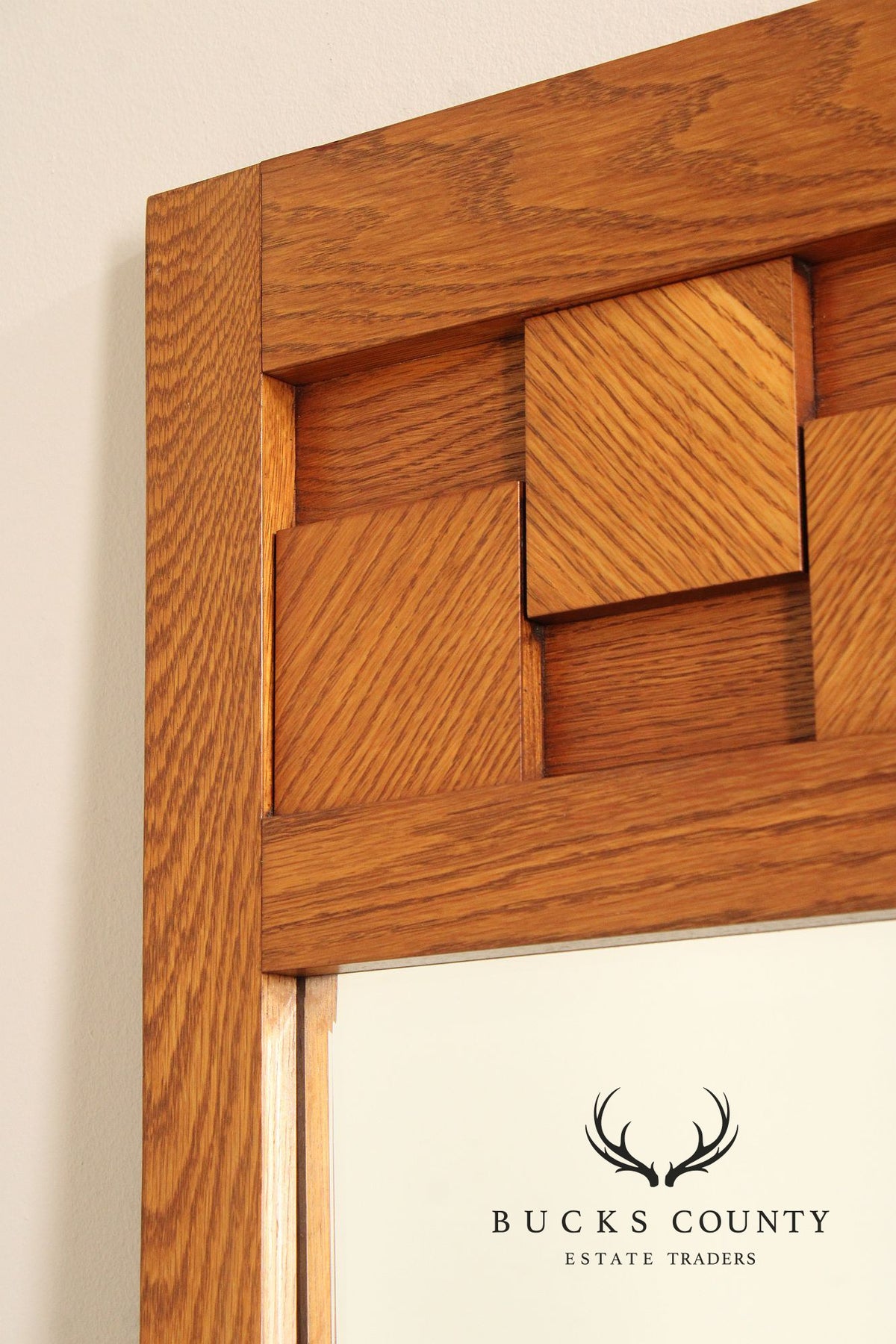Lane Brutalist Oak Wall Mirror