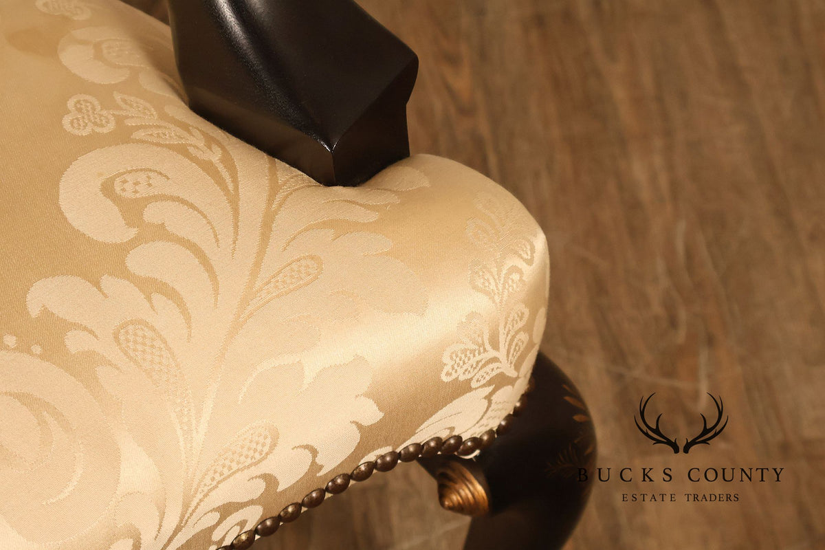 Baker Stately Homes Queen Anne Style Crown Armchair