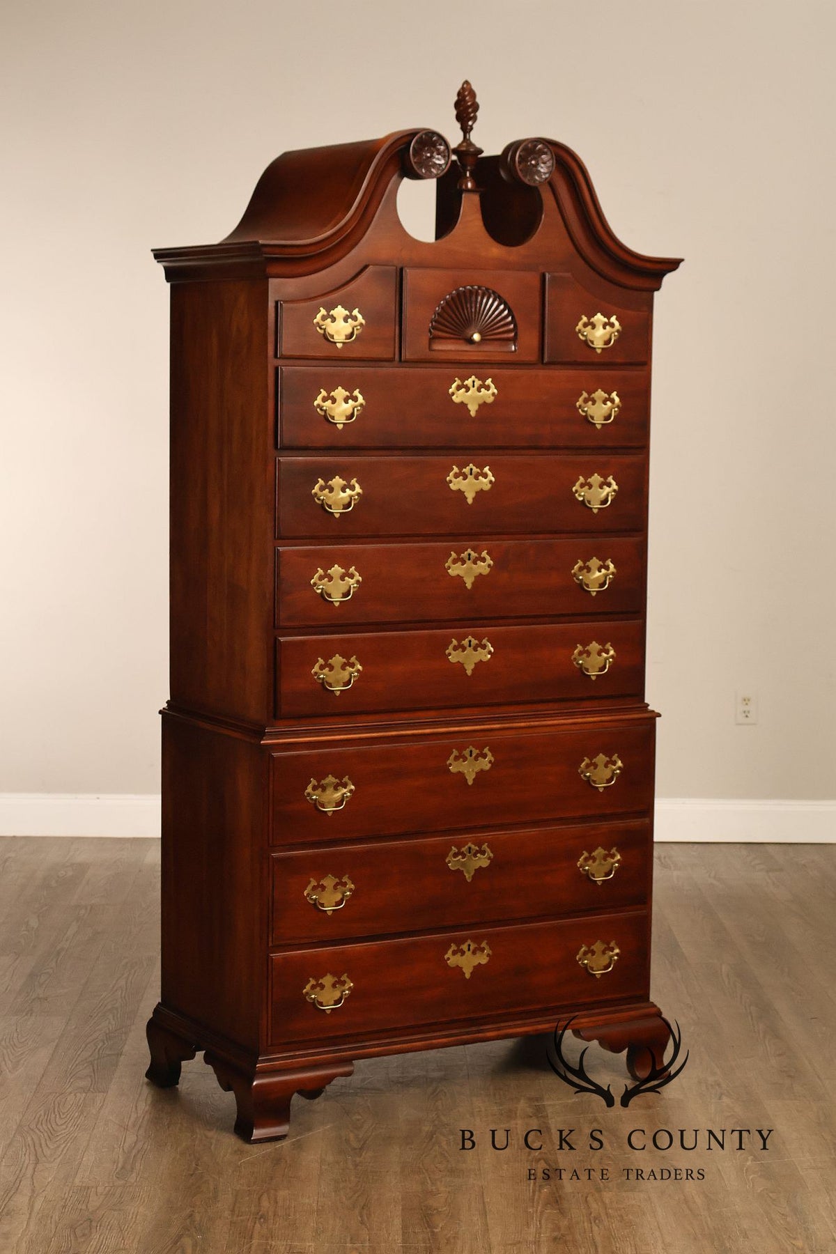 Statton Private Collection Queen Anne Style Solid Cherry Highboy Chest