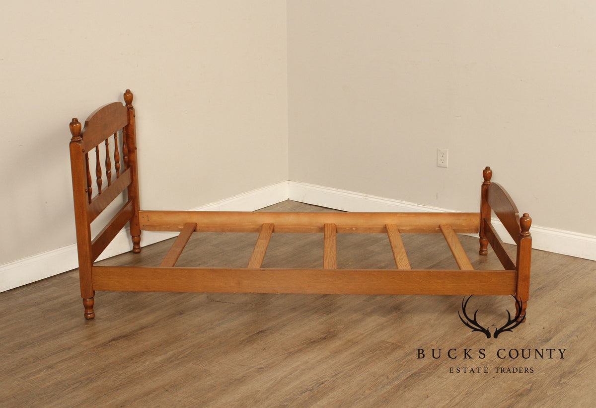 Ethan Allen Vintage Pair Of Maple Twin Size Beds