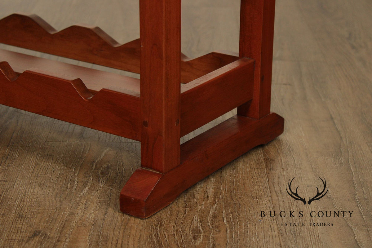 Stickley Mission Collection Cherry Wine Rack With Removable Serving Tray