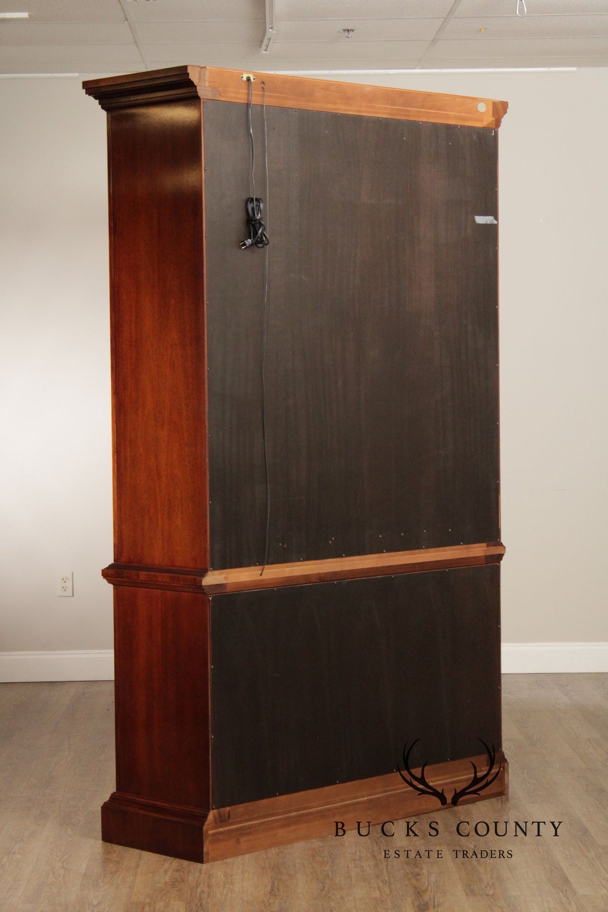Baker Regency Style Mahogany Bookcase China Cabinet