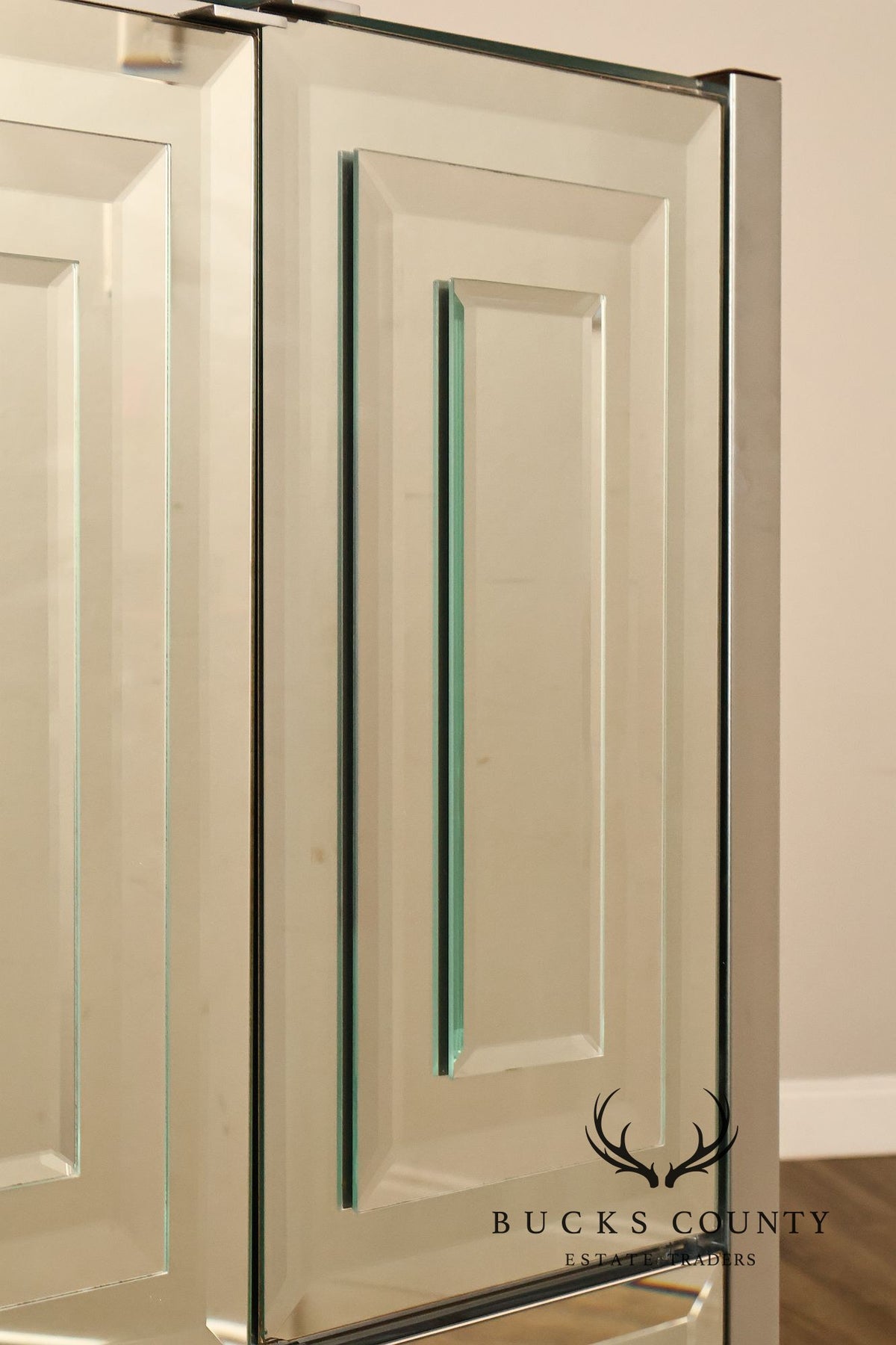 Ello Hollywood Regency Mirrored Armoire