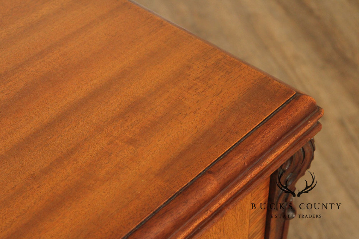 Georgian Style Carved Mahogany Commode