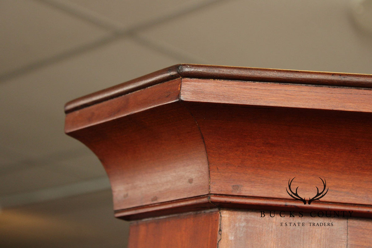 Antique American Cherry Two Piece Corner Cupboard