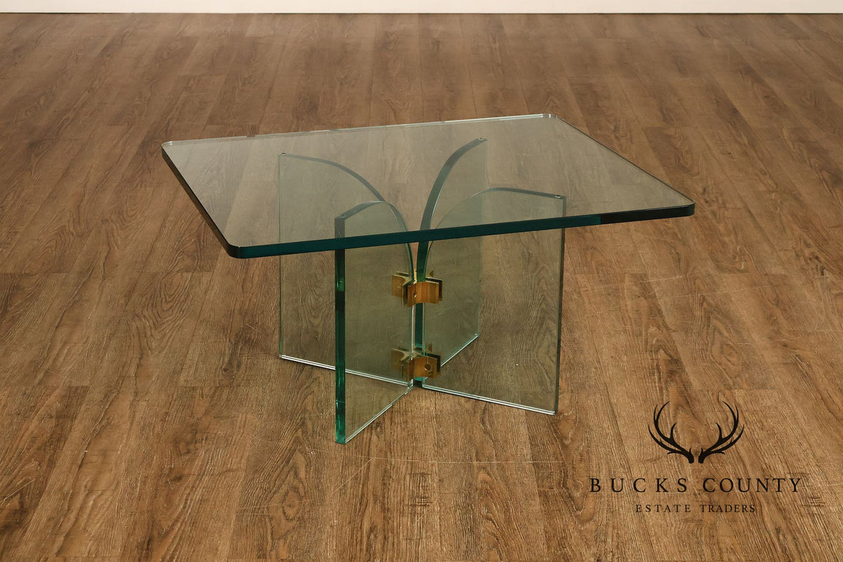 Post-Modern Glass Top Coffee Table