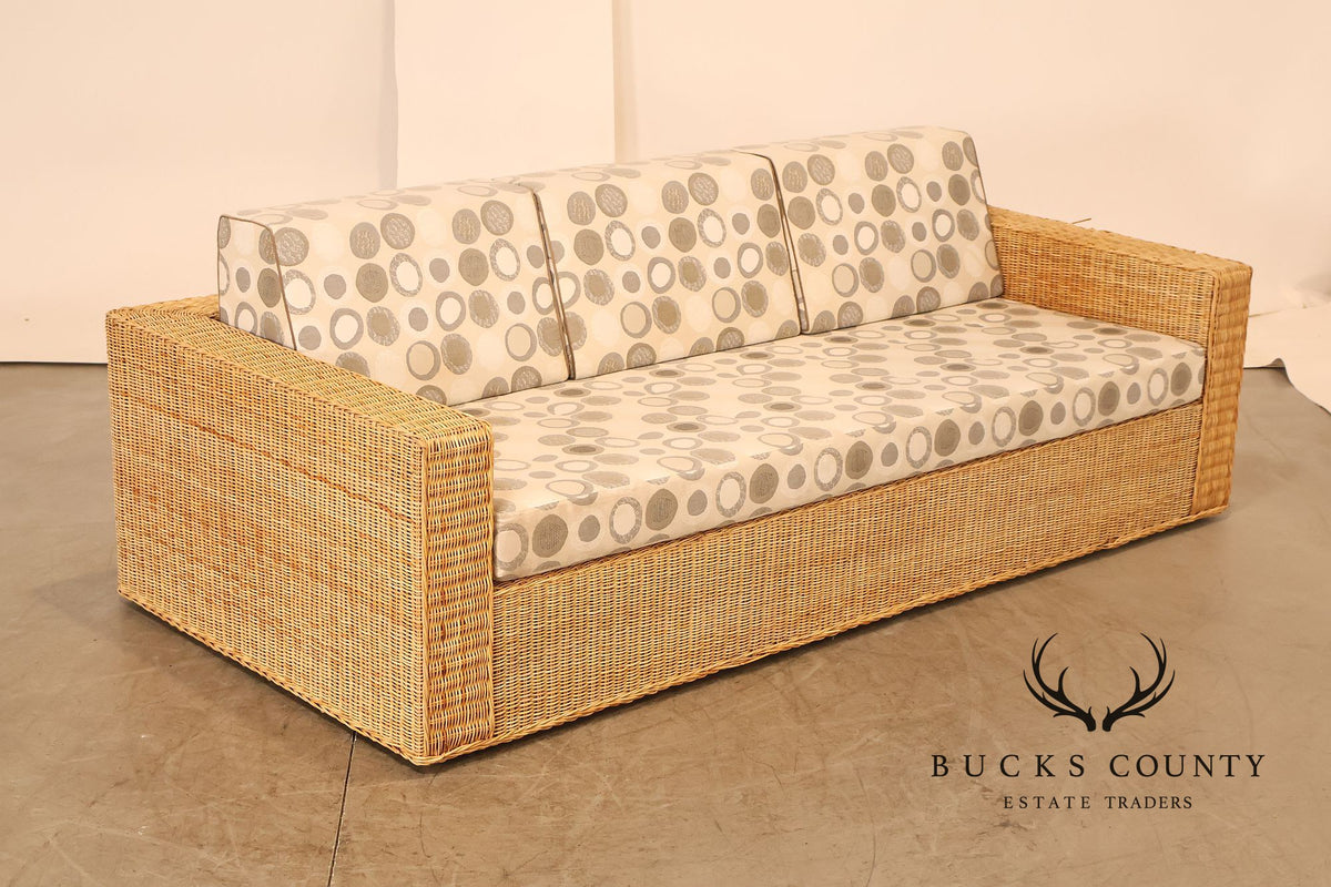 Gunther Lambert Wicker Sofa