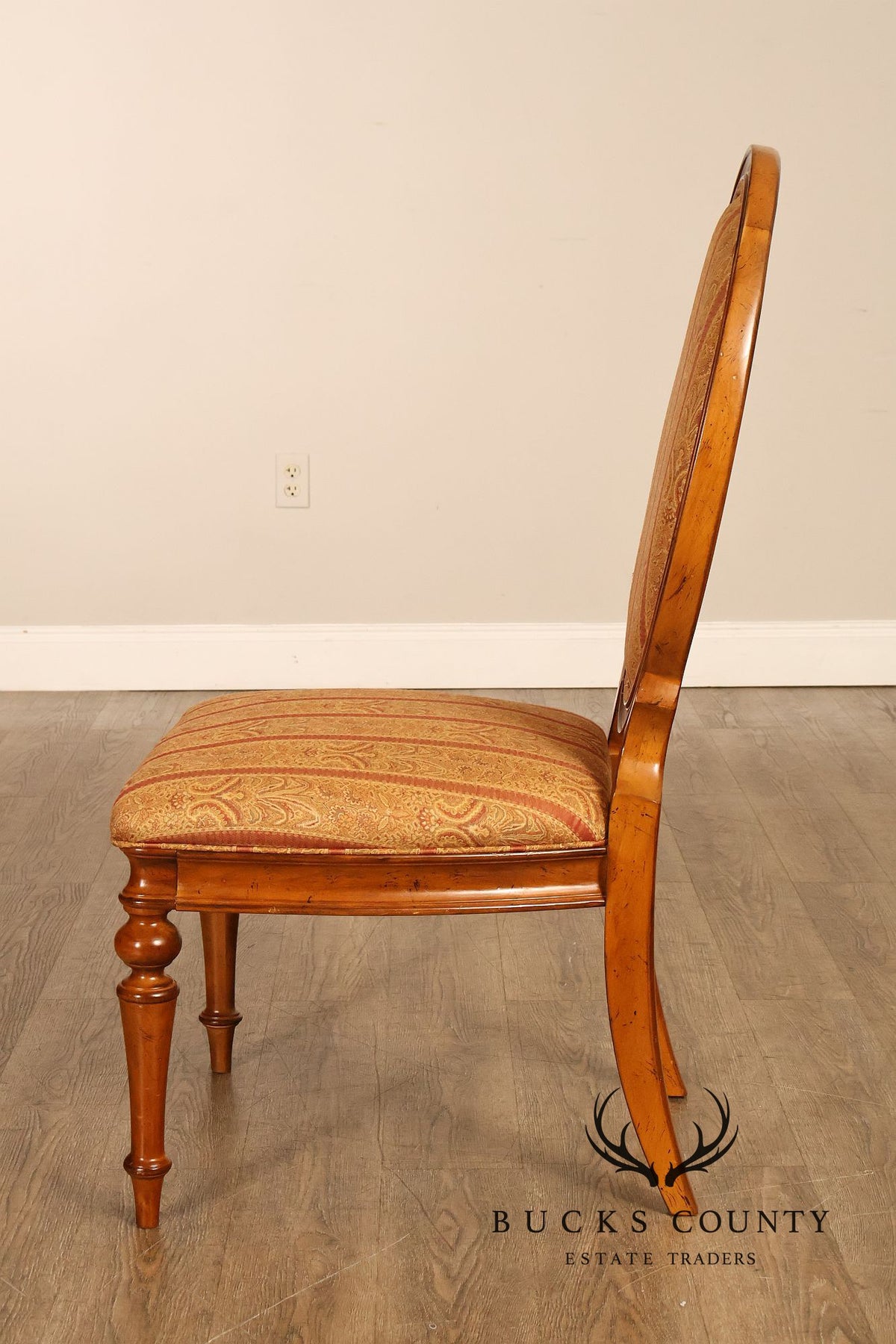 Thomasville Set Of Five Louis XVI Style Oval Back Dining Chairs
