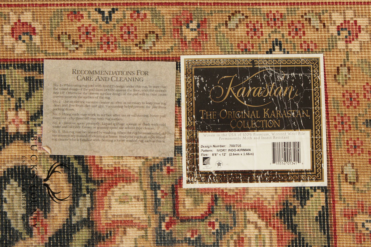 Karastan Indo-Kerman Wool Area Rug 8'8" X 12'