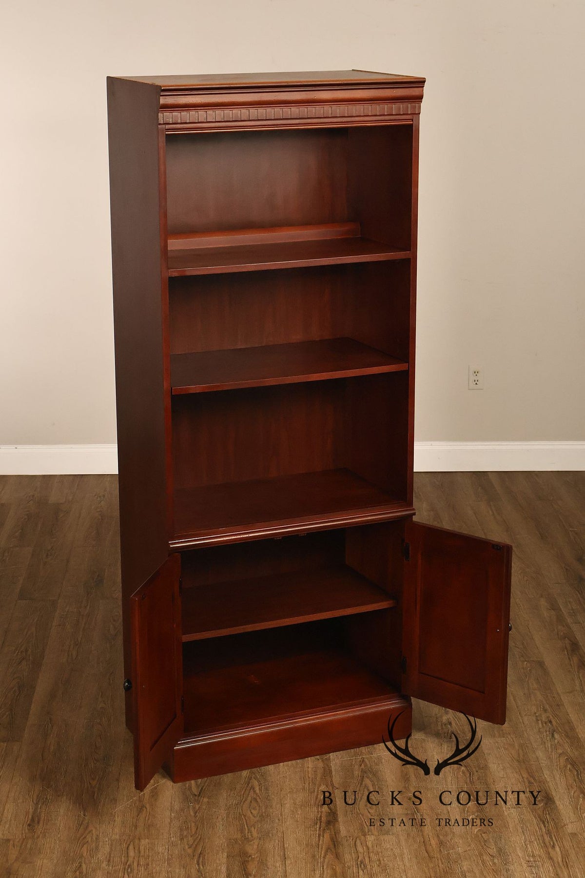 Hooker Furniture Pair Of Lighted Bookcase Display Cabinets