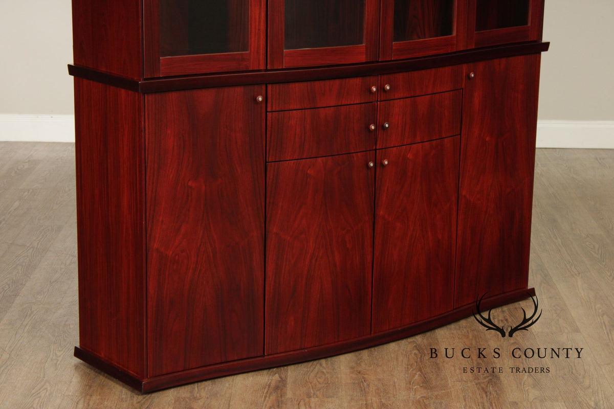 Skovby Danish Modern Rosewood China Cabinet Sideboard