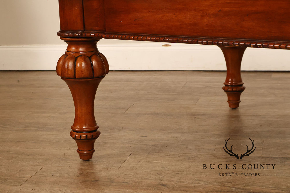 Ethan Allen Tuscany Glass Top Coffee Table With Iron Scroll Base
