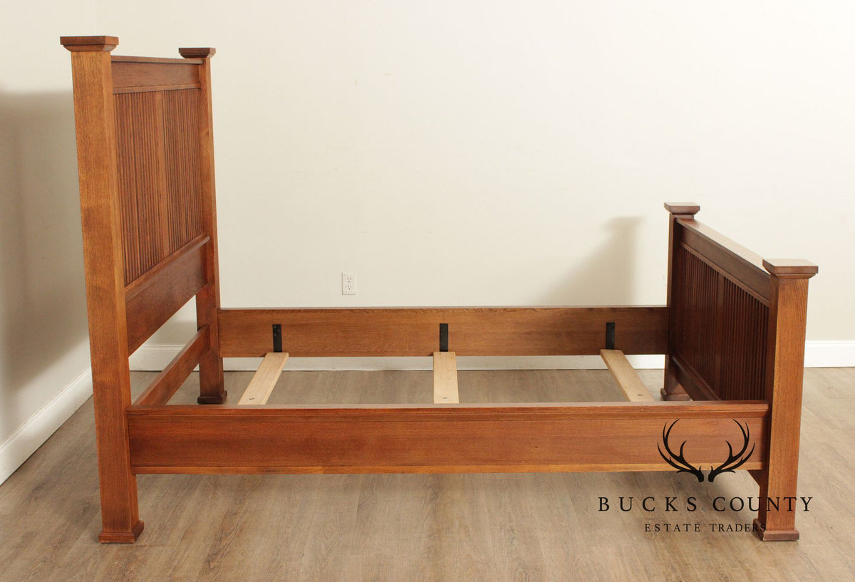Stickley Mission Collection Oak Queen Size Prairie Bed