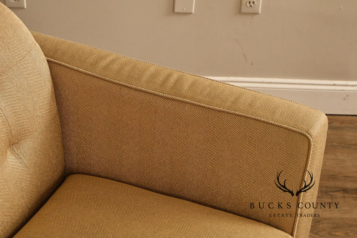Sherrill Furniture Contemporary Modern Tufted Upholstered Sectional Sofa