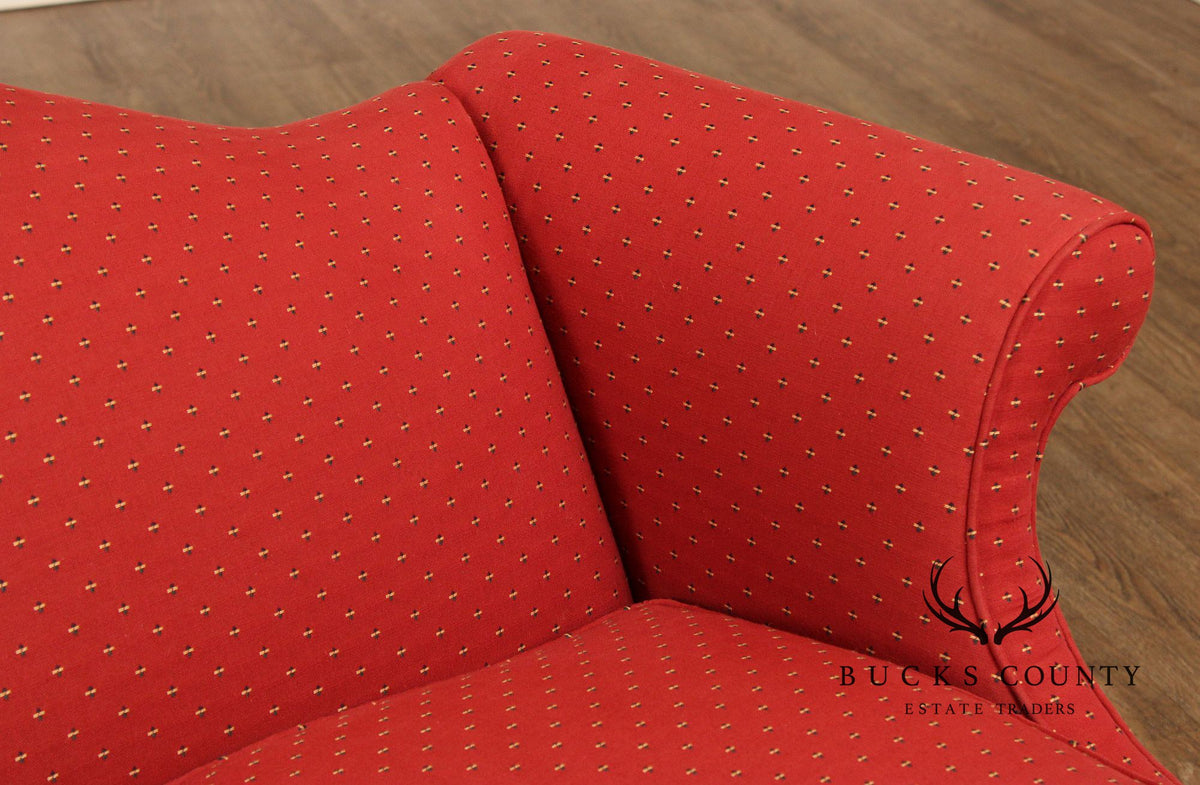 Georgian Style Upholstered Mahogany Loveseat
