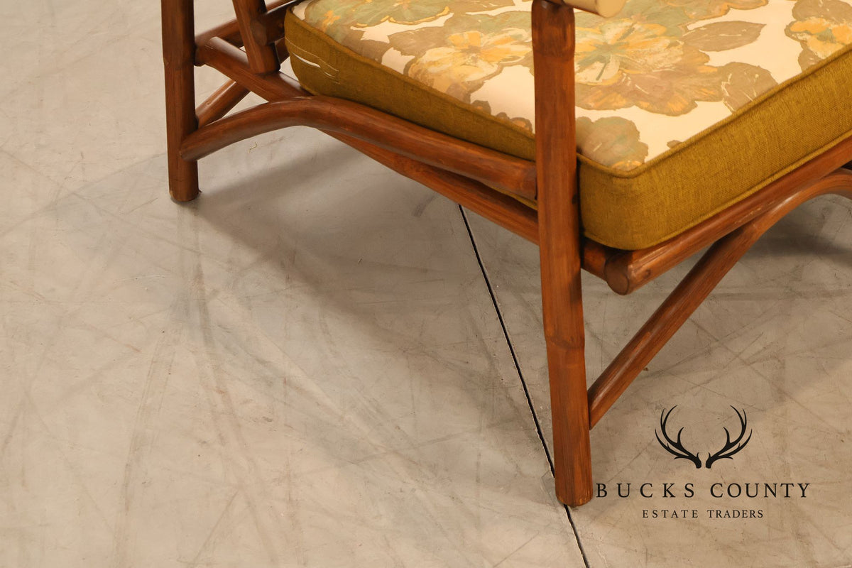Vogue Coastal Vintage Rattan Bamboo Loveseat