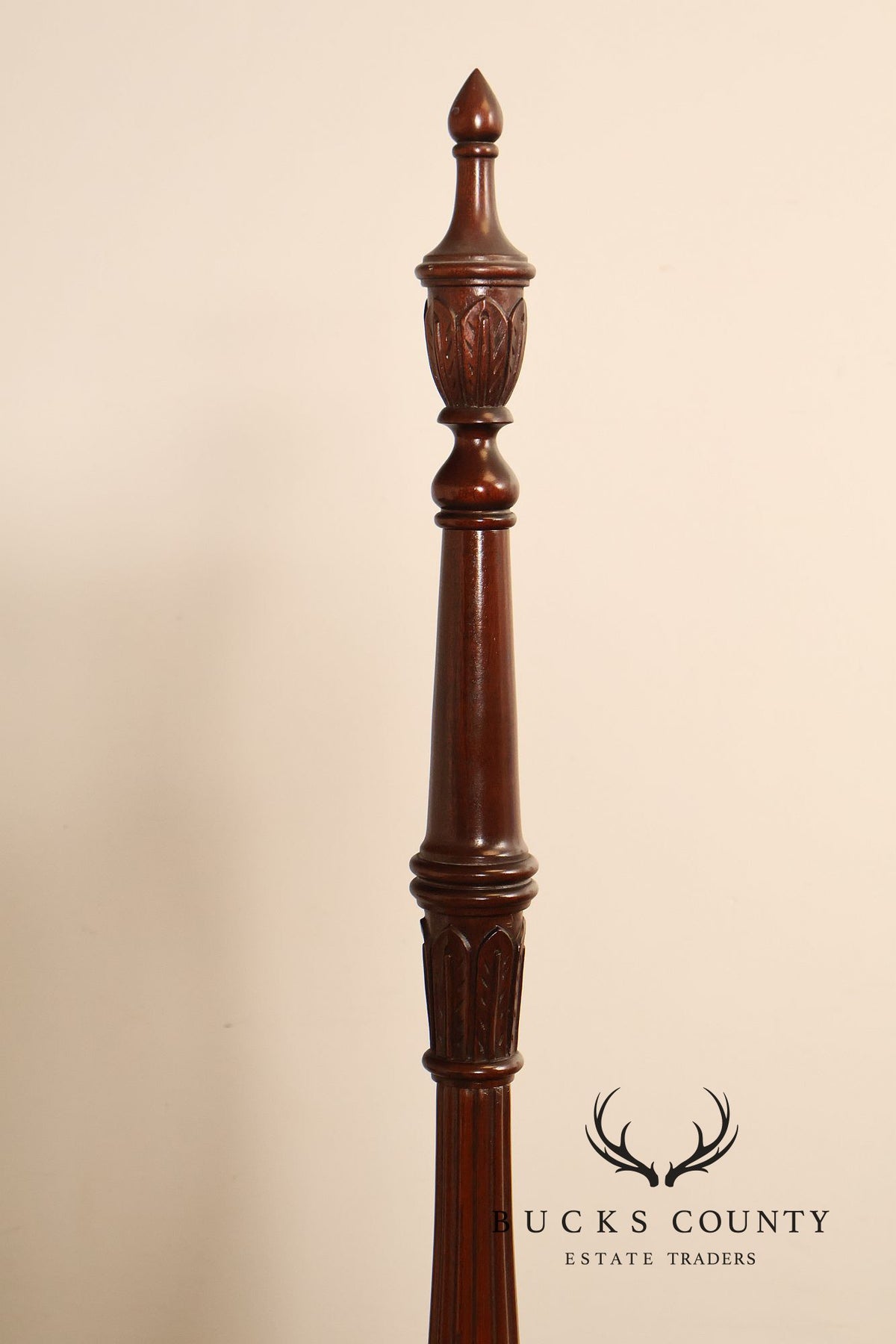 Lexington Queen Size Solid Mahogany Rice Carved Poster Bed