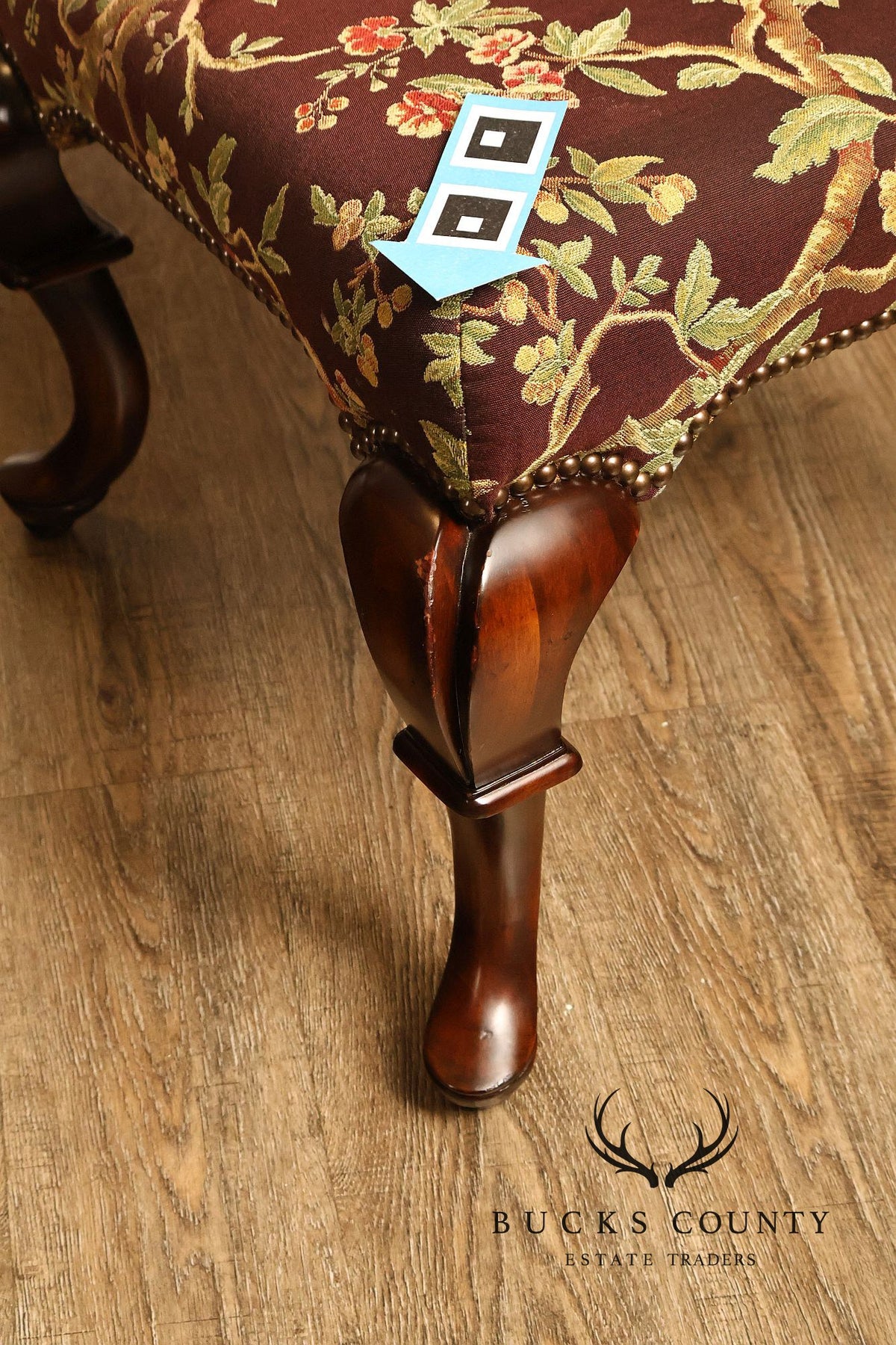 Banks Coldstone By Sarreid Set Of Six Queen Anne Style Upholstered Dining Chairs