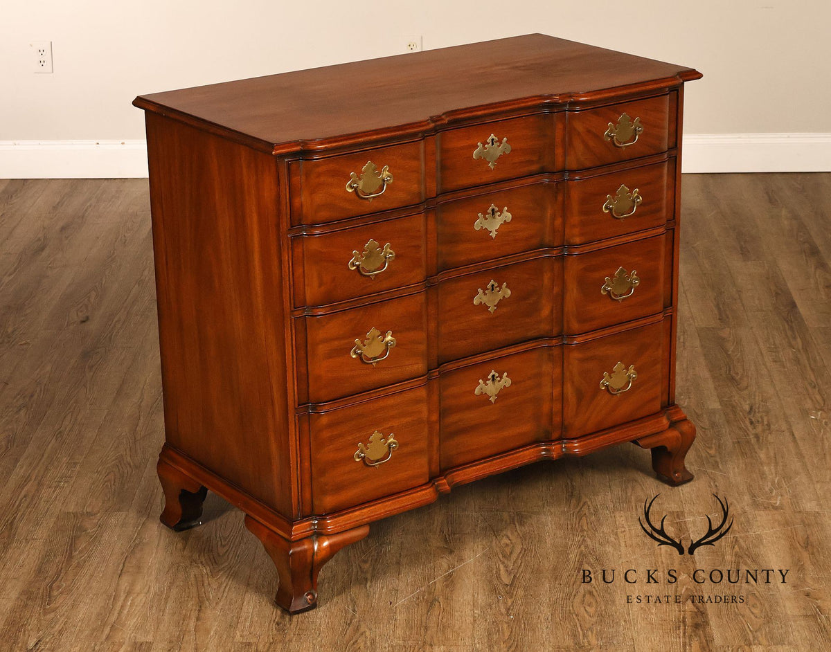 Kindel Chippendale Style Mahogany Block-Front Chest Of Drawers