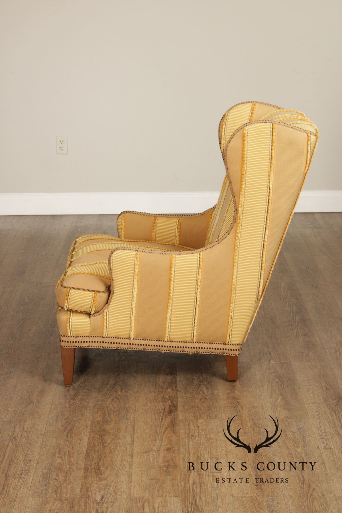 Greg Jordan Custom Scalamandre Upholstered Wingback Chair