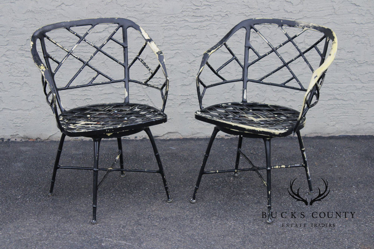 Brown Jordan Pair of 'Calcutta' Outdoor Patio Swivel Armchairs