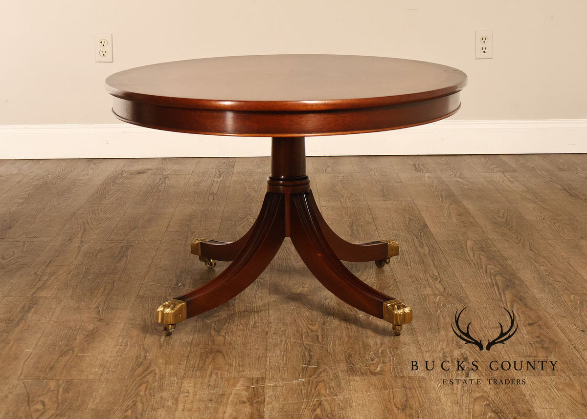Regency Style Flame Mahogany Oval Top Coffee Table