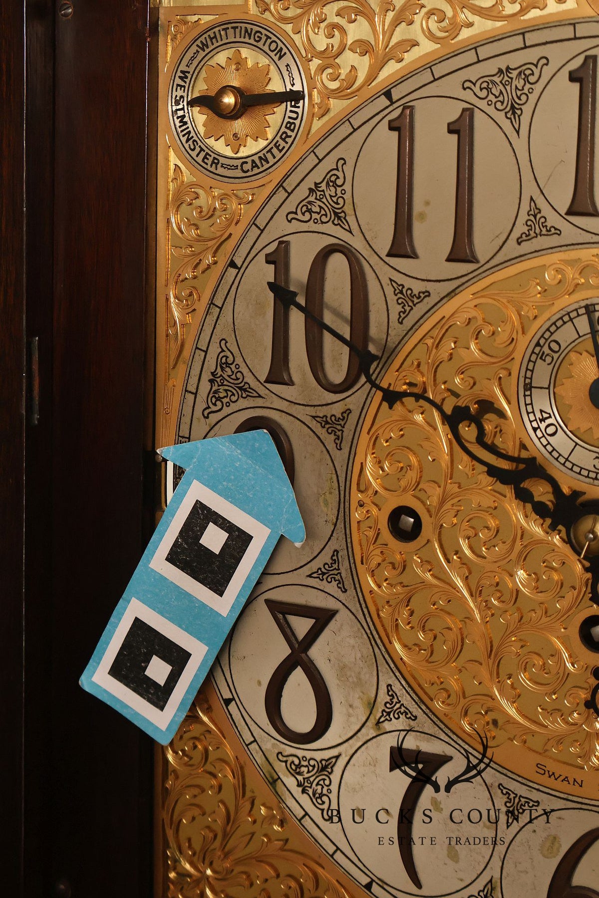Herschede 1925 “Swan” Nine-Tube Mahogany Hall Clock
