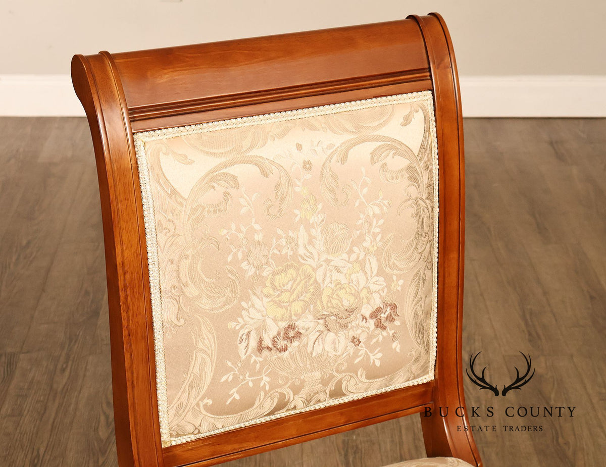 Empire Style Set Of Eight Upholstered Dining Chairs