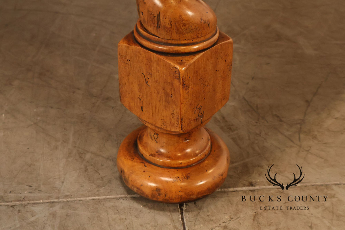 French Louis XIII Style Draw-Leaf Trestle Dining Table