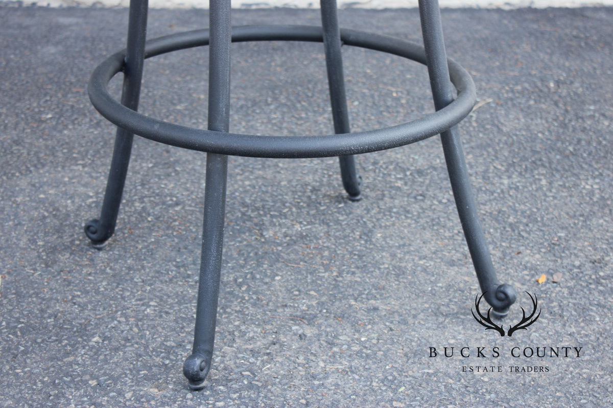 Outdoor Lifestyle Cast Aluminum Bar Height Patio Table And Four Swivel Armchairs