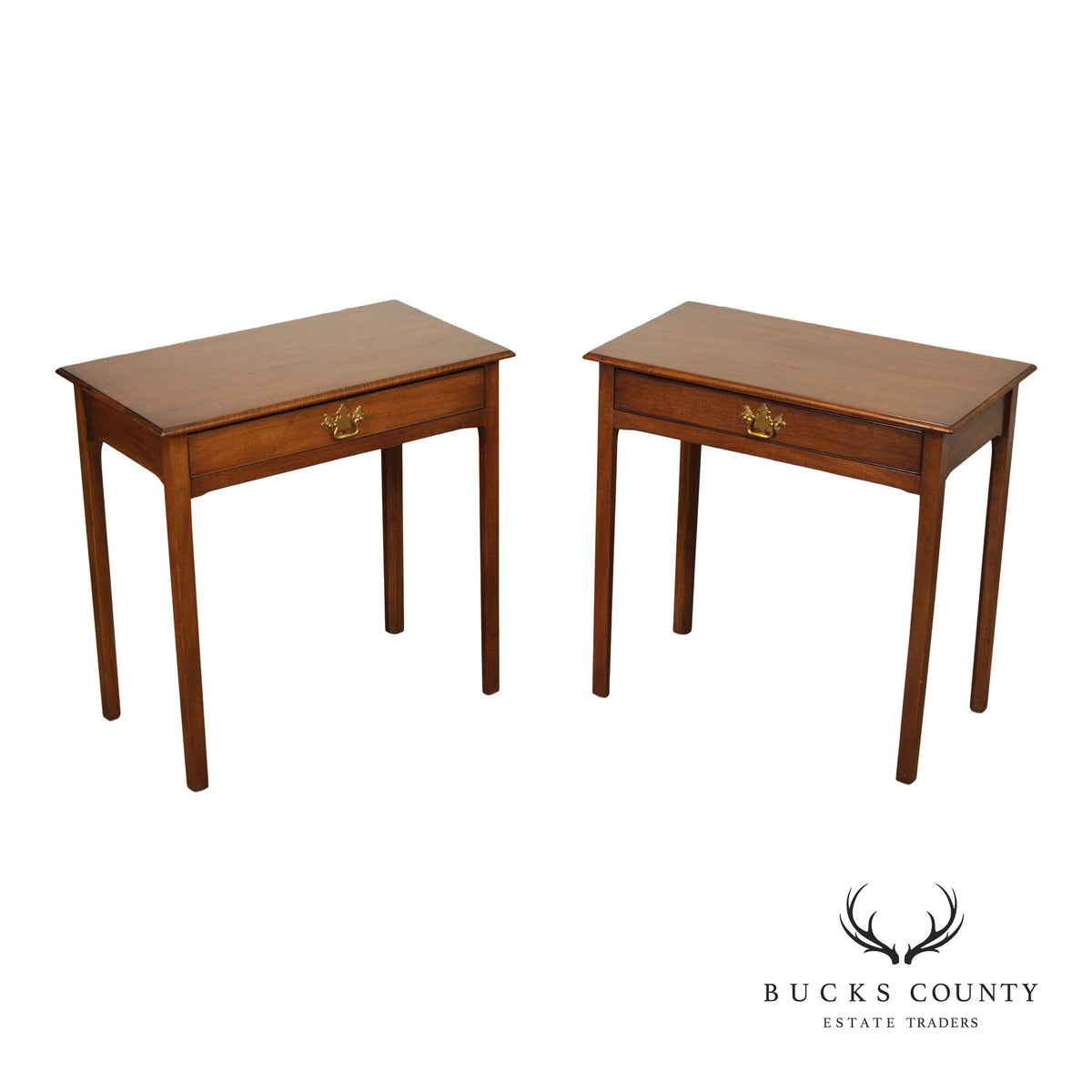 Kittinger Williamsburg Adaptation Pair of Mahogany Console Tables