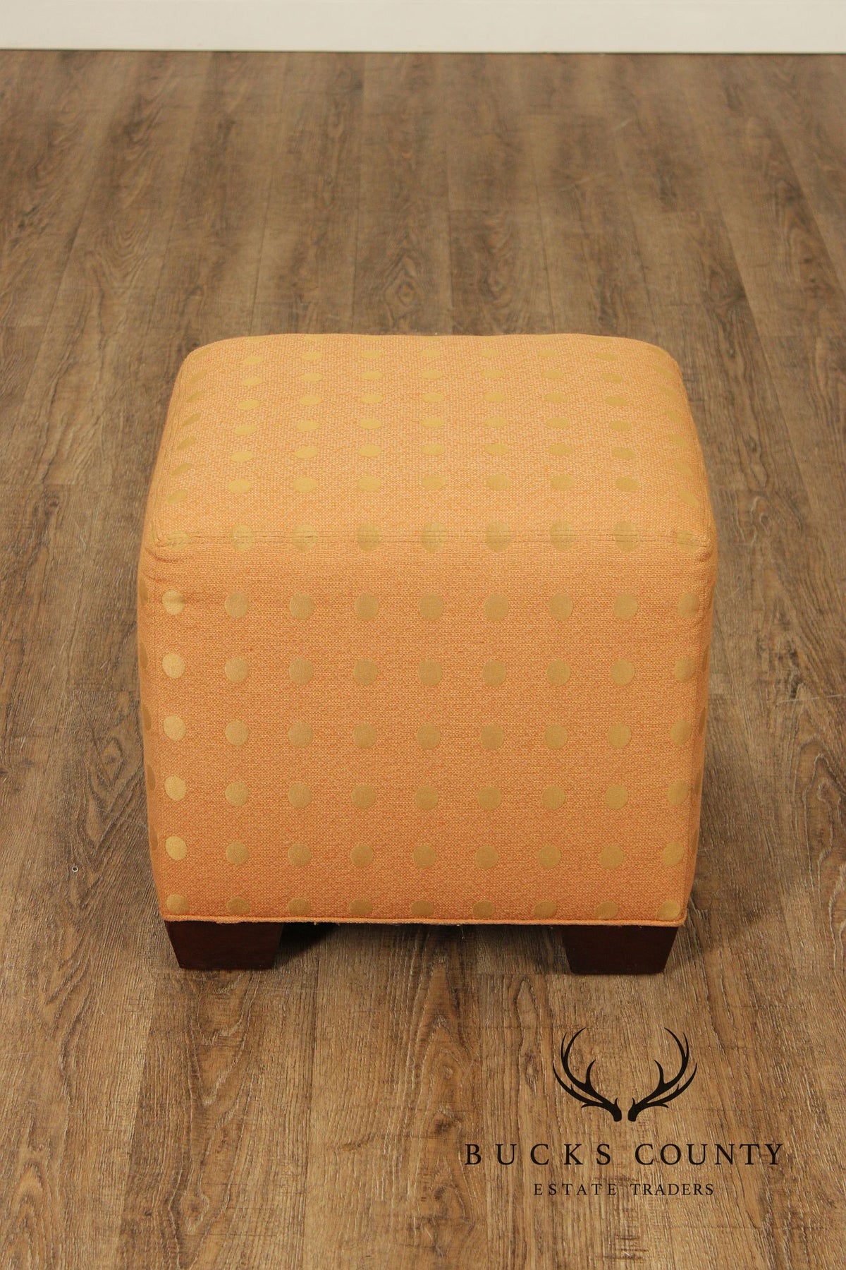 Pair of Upholstered Cube Ottomans