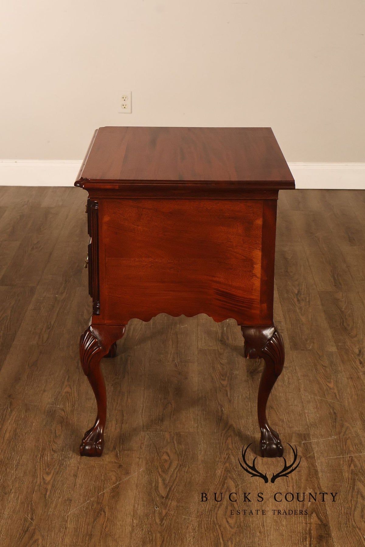 Chippendale Style Bench Made Carved Mahogany Lowboy