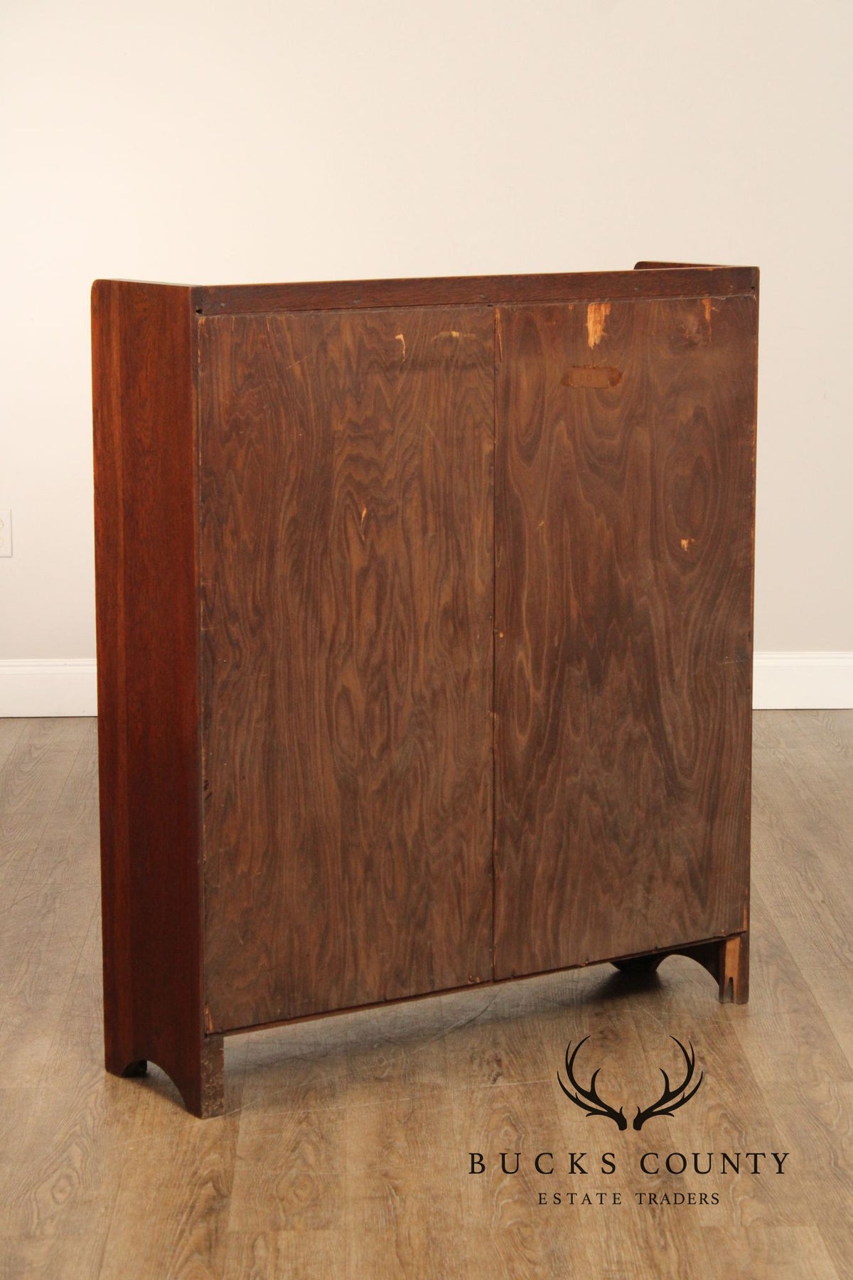 Antique Mission Oak Two-Door Bookcase