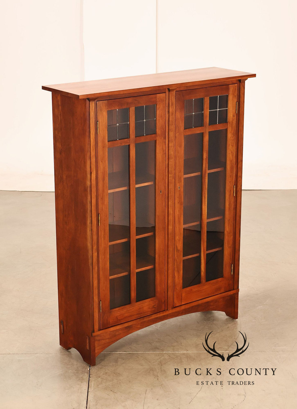 Stickley Mission Collection Harvey Ellis Cherry Bookcase
