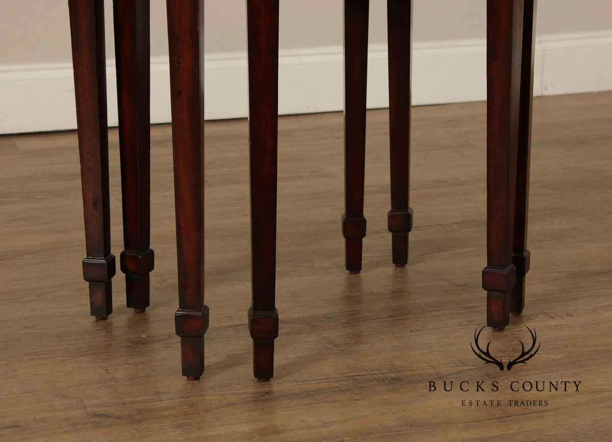 Maitland Smith Federal Style Pair of Mahogany Nesting Tables