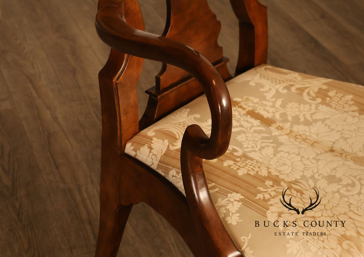 Baker Furniture 'Stately Homes' Set of Ten Walnut Dining Chairs