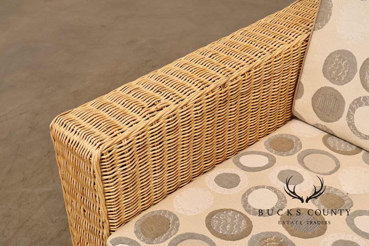 Gunther Lamber Pair of Wicker Loveseats