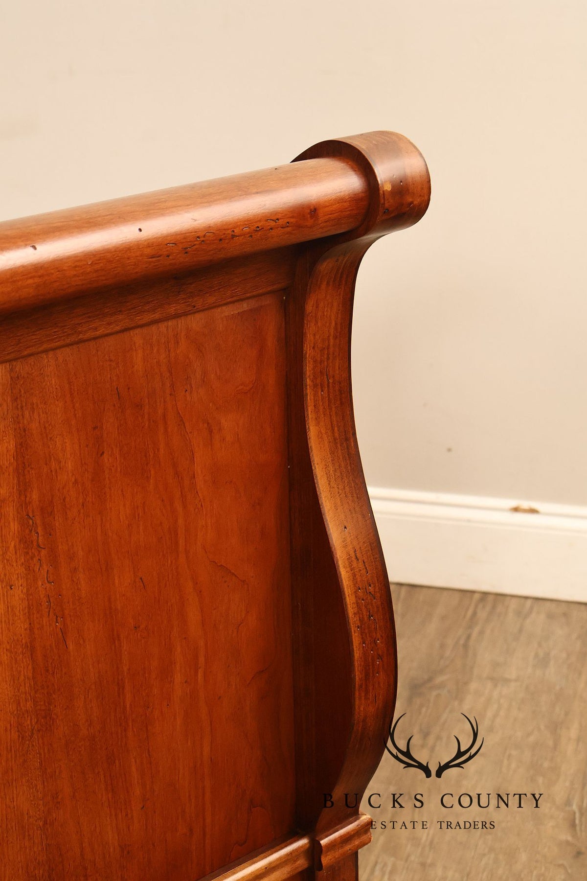 Louis Phillippe Style Cherry Queen Sleigh Bed