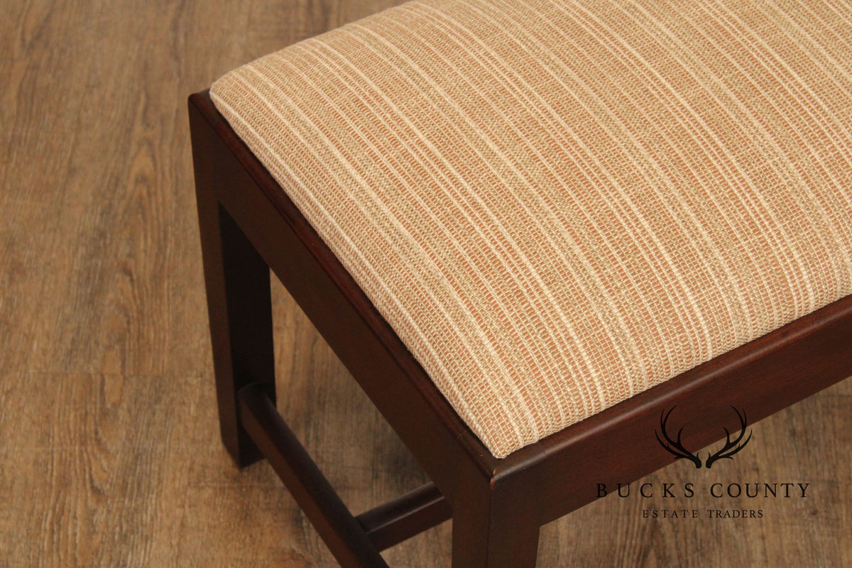 Kittinger Williamsburg Adaptation Chippendale Style Mahogany Bench