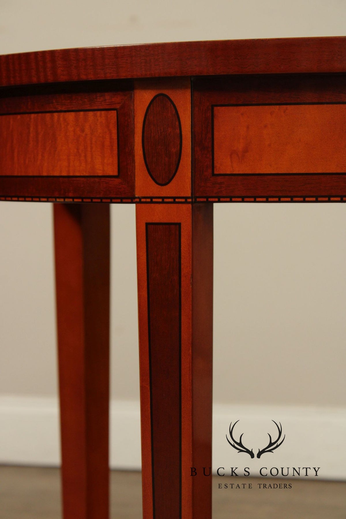 Kindel Federal Style Oval Inlaid End Table