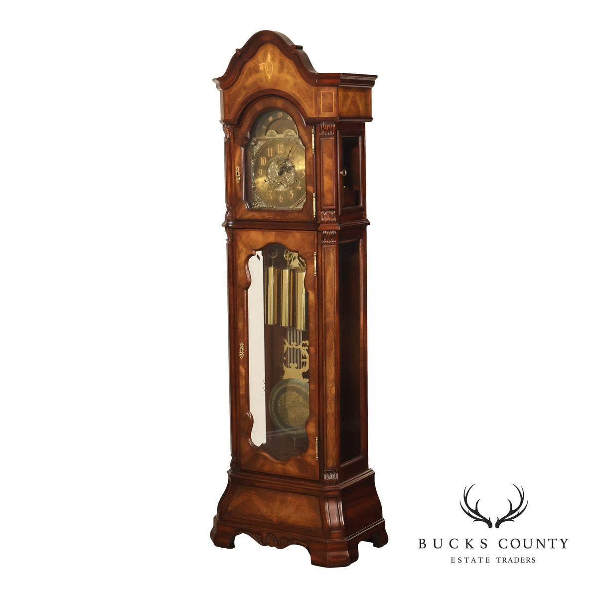 Sligh Mahogany Inlaid Grandfather Clock