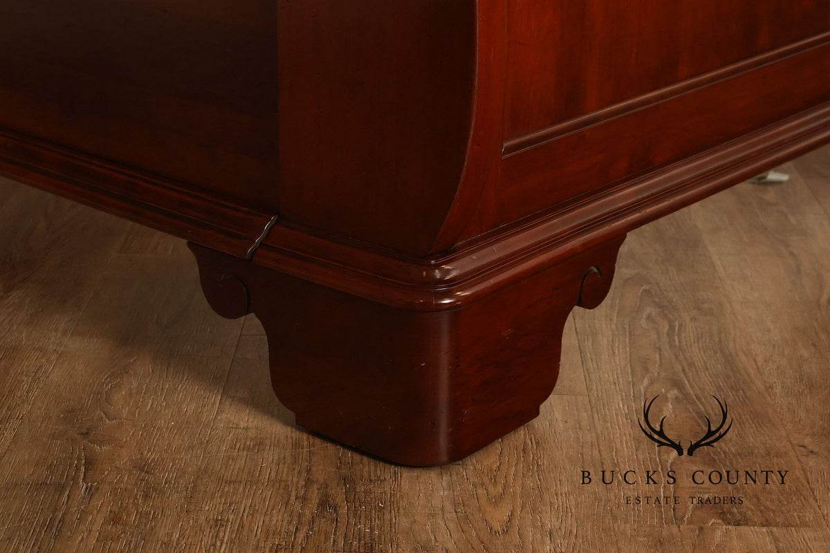Statton Solid Cherry Queen Size Sleigh Bed