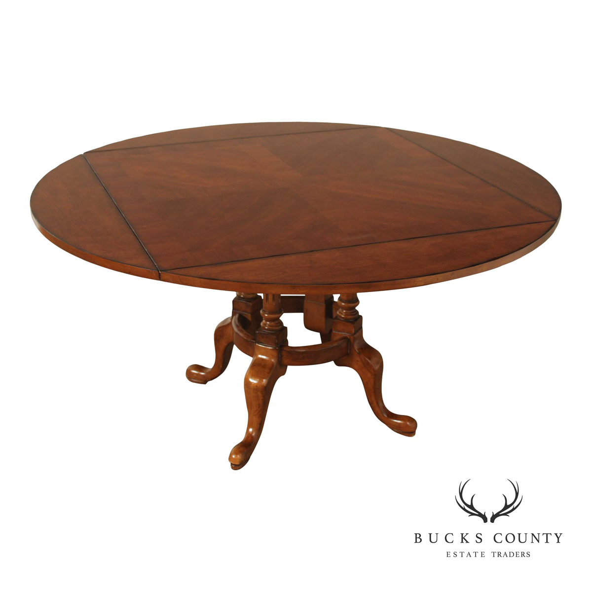 Century Furniture Mahogany Drop-Leaf Game Table