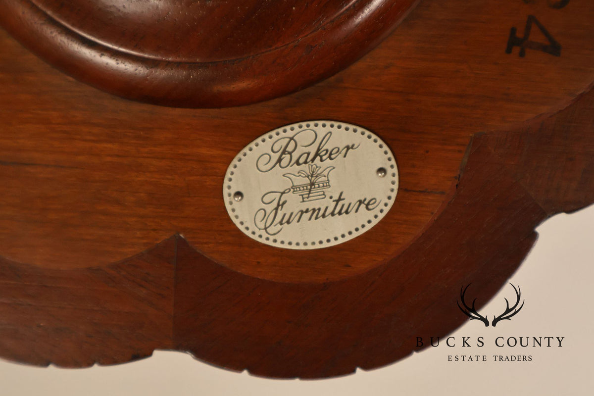 Baker Furniture Carved Mahogany Plant Stand