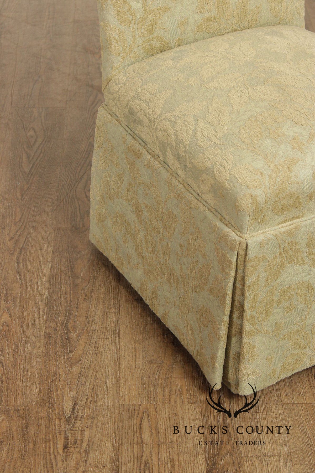 Pair of Upholstered Slipper Dining Side Chairs
