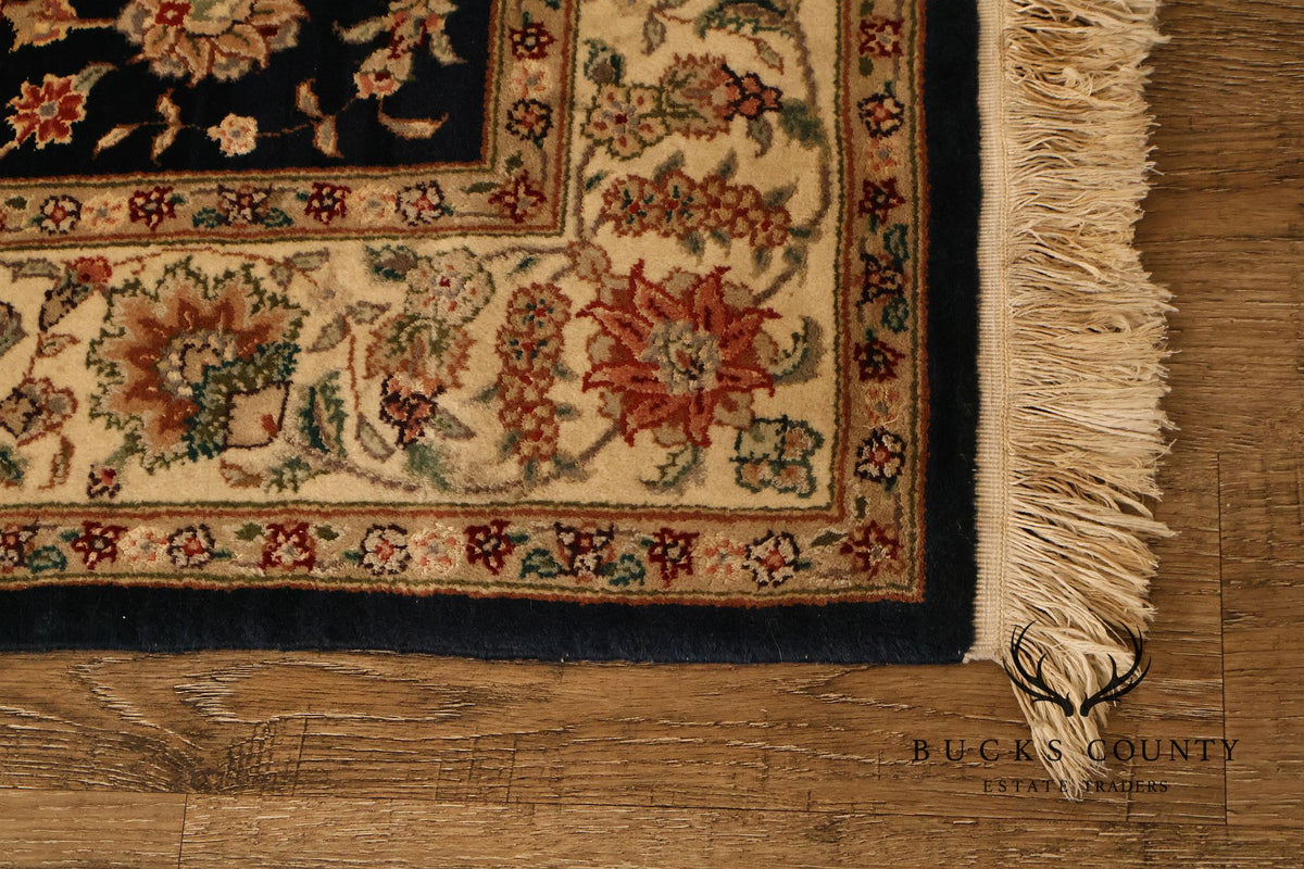 Chinese Tabriz Fish Pattern Hand Woven Wool & Silk Area Rug 4' x 6'
